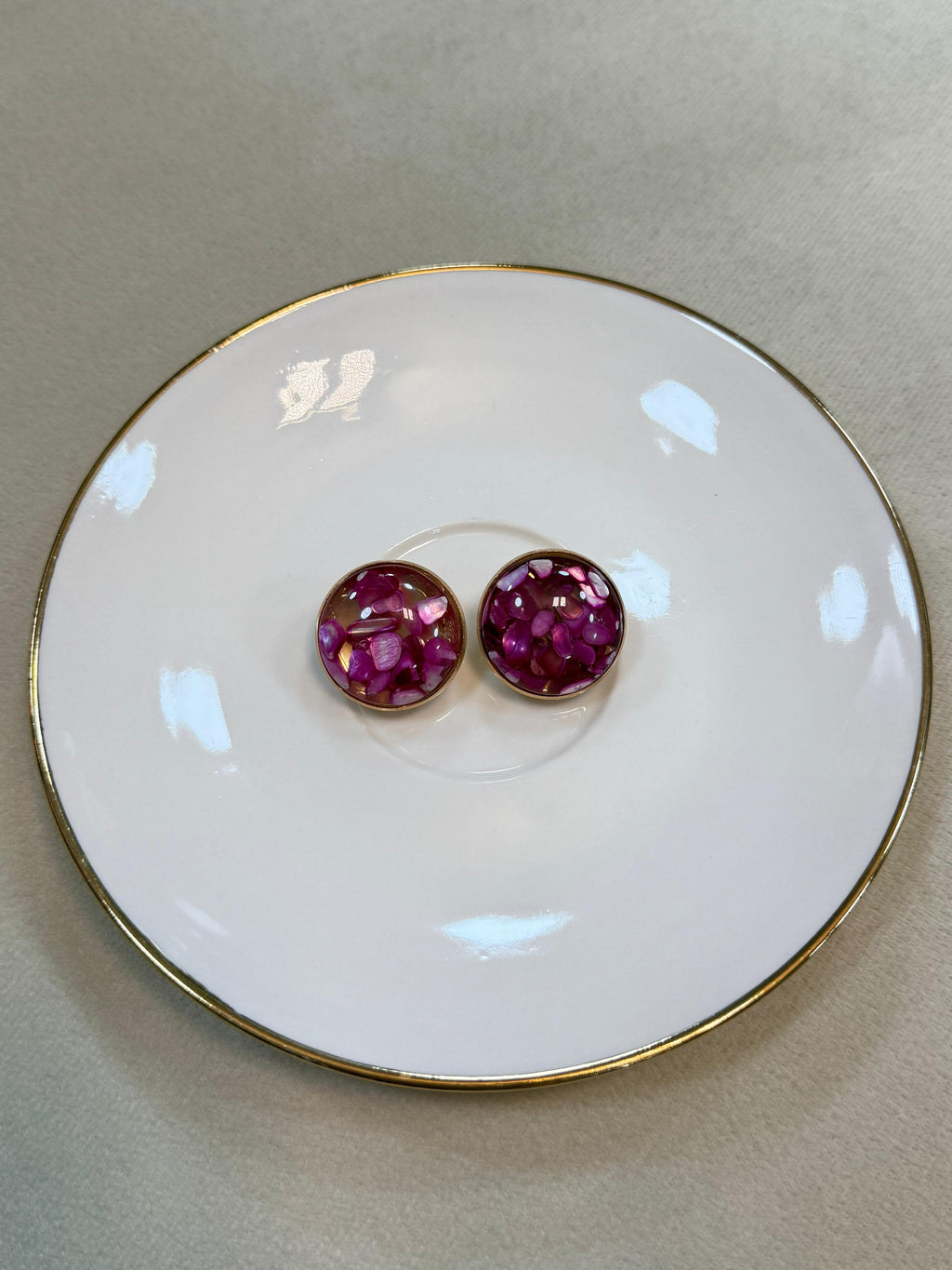 Resin Bling Stud earings