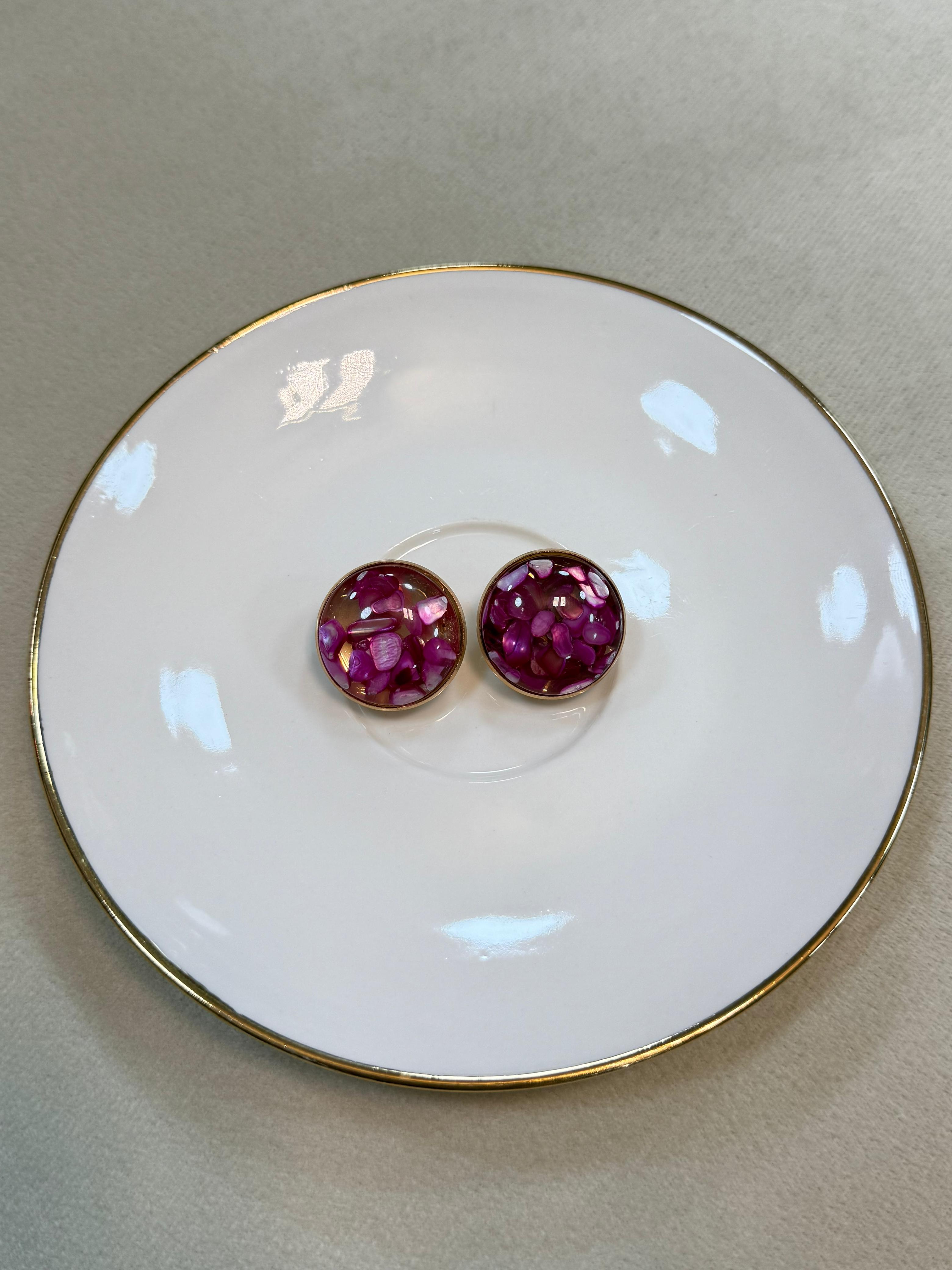 Resin Bling Stud earings