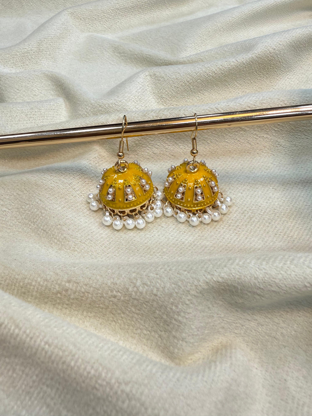 Golden Stone Jhumka