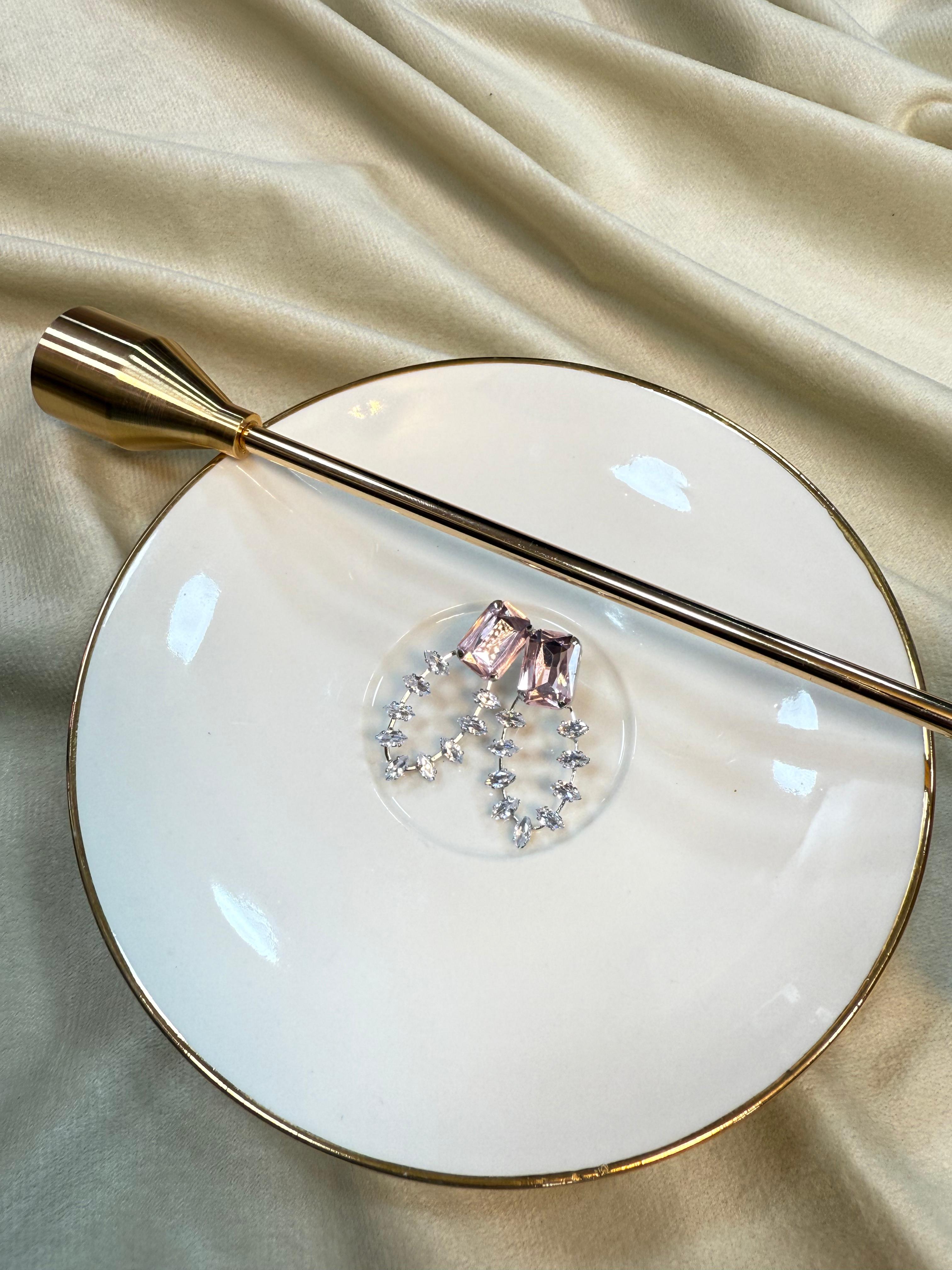 Pink Pendant Earrings